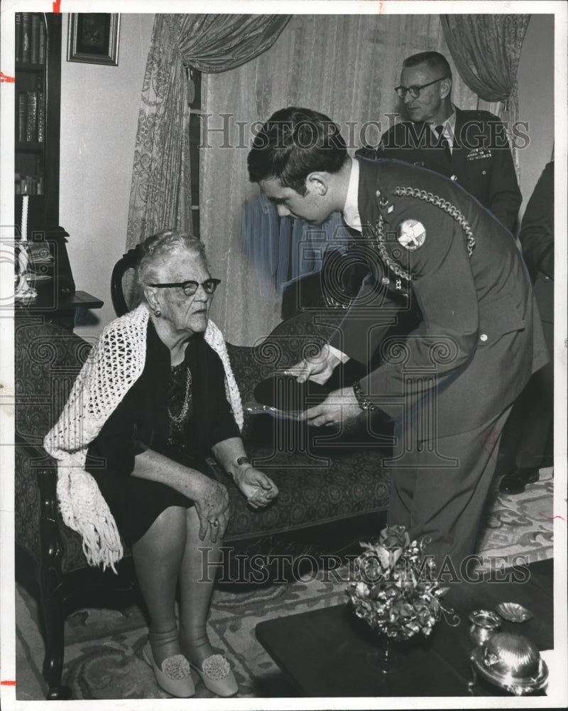 1971, Mrs. C. W. Daugette made honorary member of an ROTC Unit - Historic Images