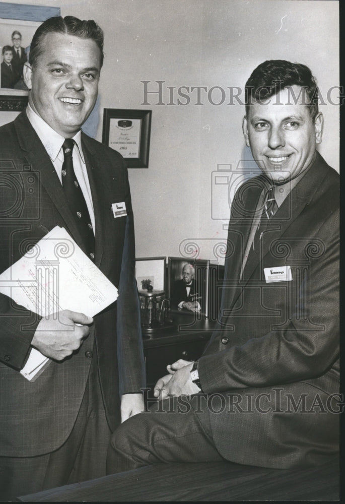 1970, Harold Moore and Peter A. Bybee, Managers at Penney&#39;s, Alabama - Historic Images