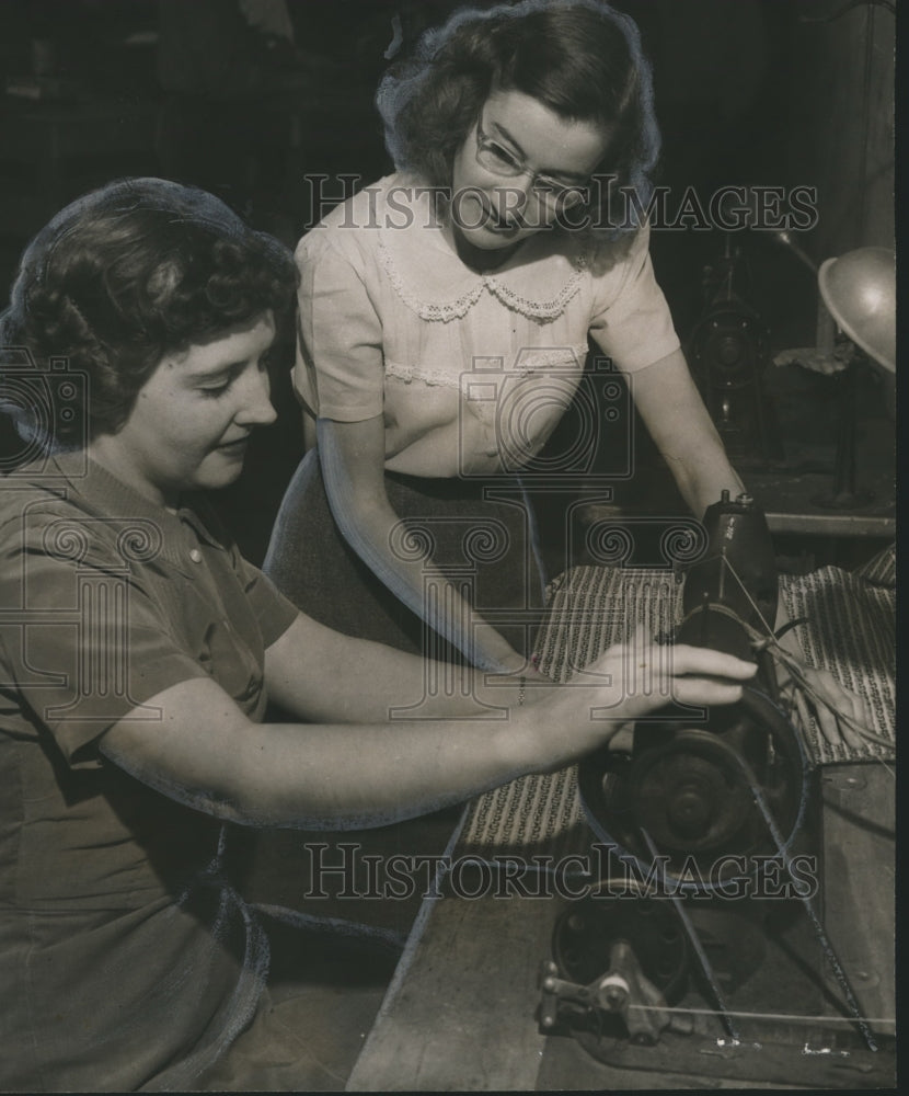 1951 Helen Campbell and Clara Clutts in Birmingham, Alabama Workshop - Historic Images