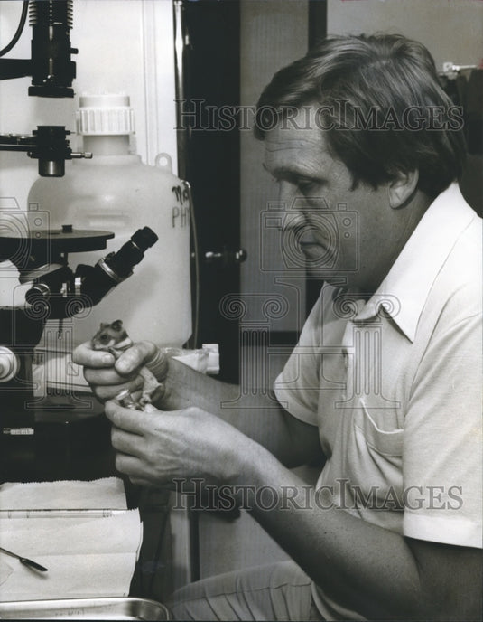 1977, University of South Alabama Researcher Doctor Joseph Coggin - Historic Images