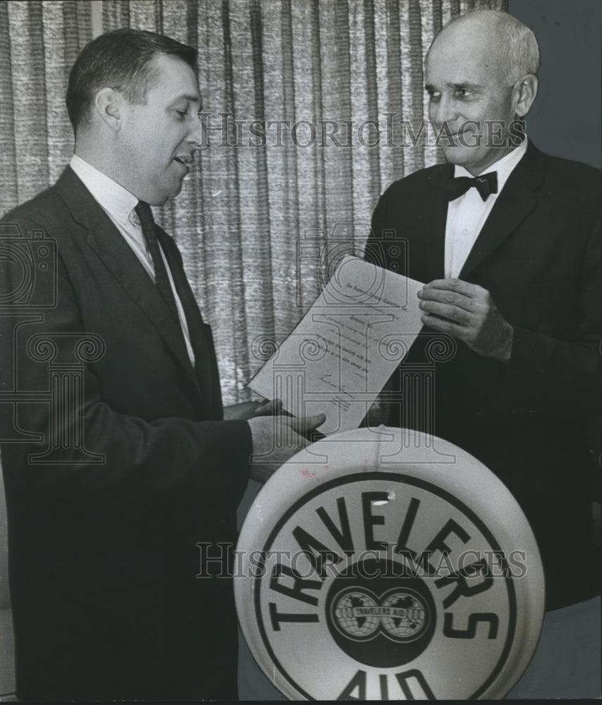 1963, Avondale Mills Executive Donald Comer Jr. and Joseph H. Johnson - Historic Images