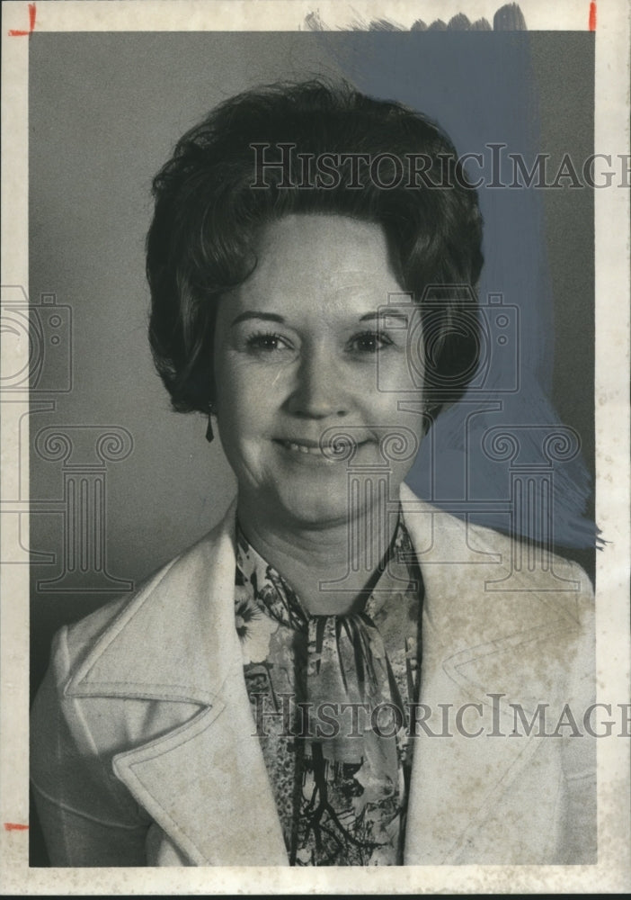 1977, Mrs. J. D. Cowen, President of The Toastmistress Club, Alabama - Historic Images
