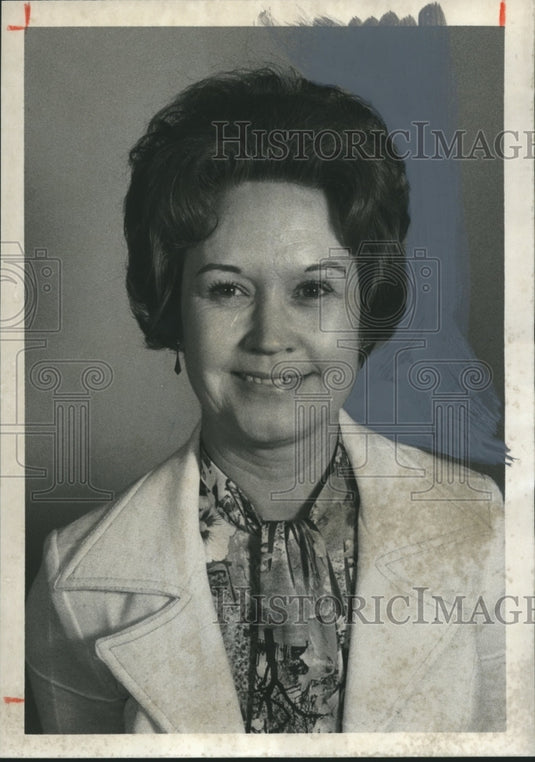 1977, Mrs. J. D. Cowen, President of The Toastmistress Club, Alabama - Historic Images