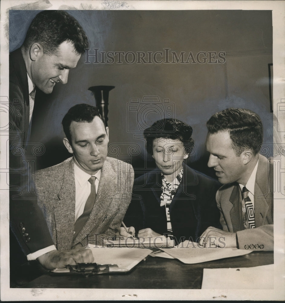 1959, Elected Officers of The Alabama Speech Association at Meeting - Historic Images