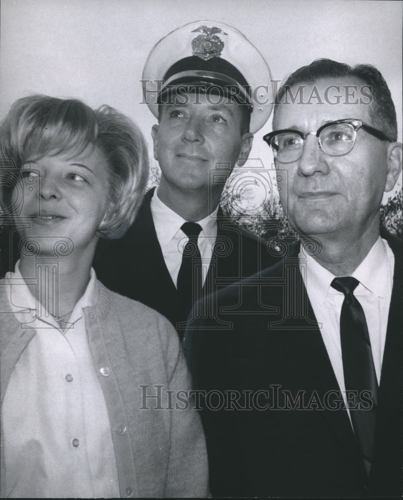 1966, Principal Charles Crawford of Glenn High with Diane Cockrell - Historic Images