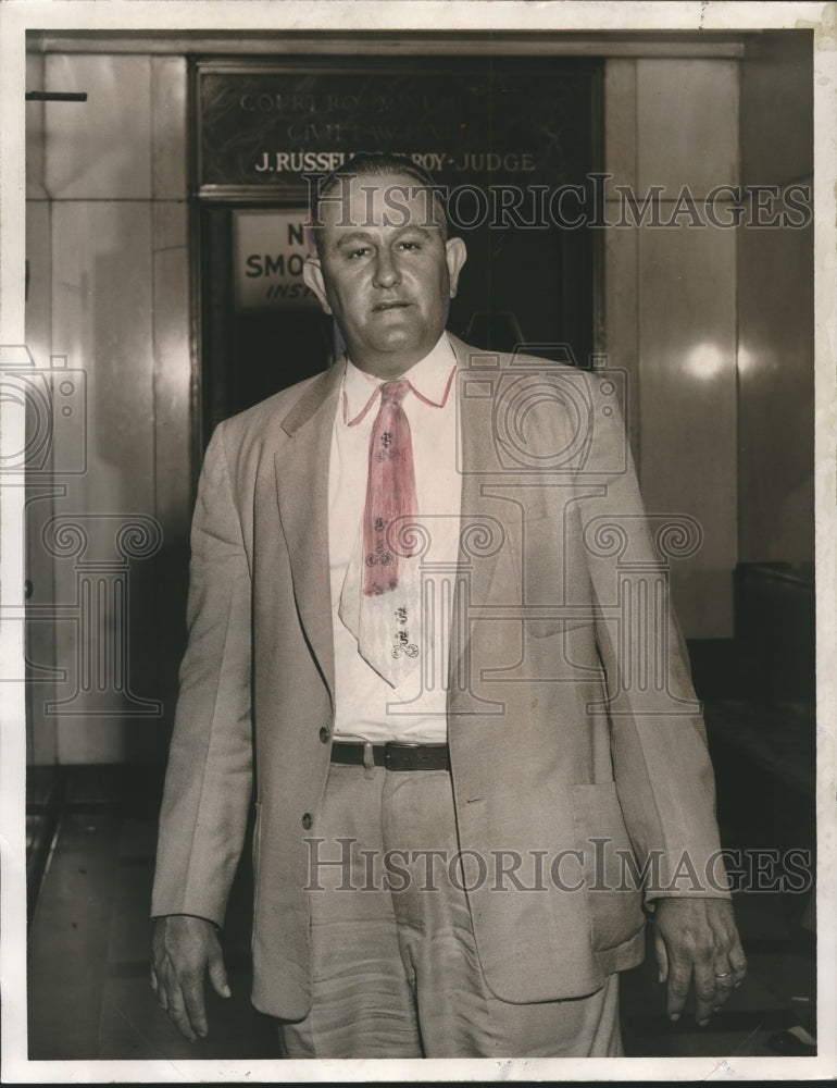 1955 Dewey Chestnut, Former Patrolman, Witness in Arch Ferrell Trial - Historic Images