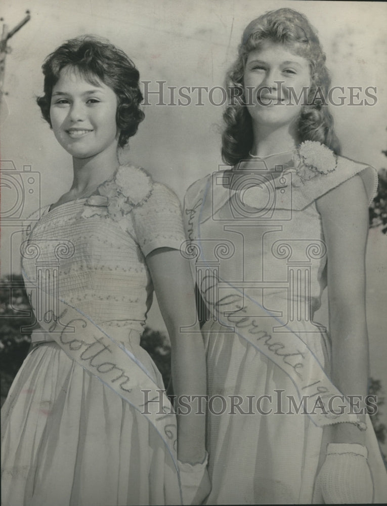 1960, Sherry Cohn, left, and Martha Tyson, Junior Maids of Cotton - Historic Images