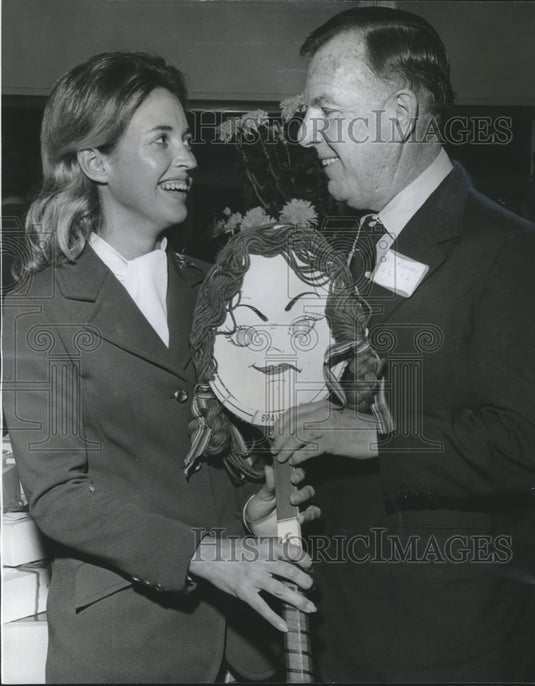 1972, Bill Riordan and Mrs. Leon Edwards on International Tennis Tour - Historic Images