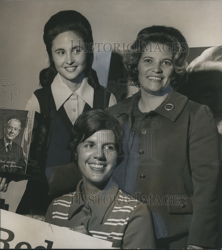 1972 Press Photo Alabama Clubwomen Mrs. N Cooper, Mrs. W McDavid, Mrs. J Elliott - Historic Images