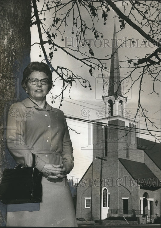 1969, Mrs. Hiram Elliott, First Woman Vestryman of St. Luke's, AL - Historic Images