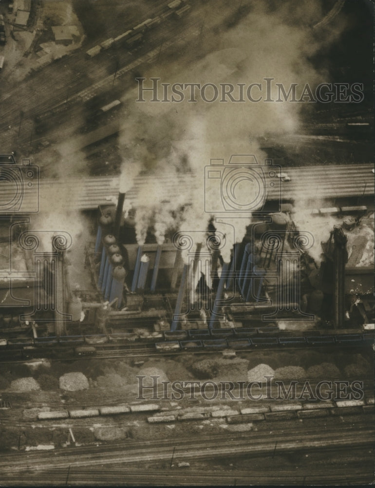 1959 Press Photo U.S. Pipe Furnaces Making Pig Iron, Birmingham, Alabama - Historic Images