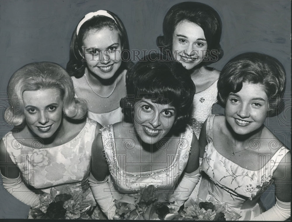 1966 Press Photo Junior Miss Ann Fowler with Four Other Contestants - abno01456 - Historic Images