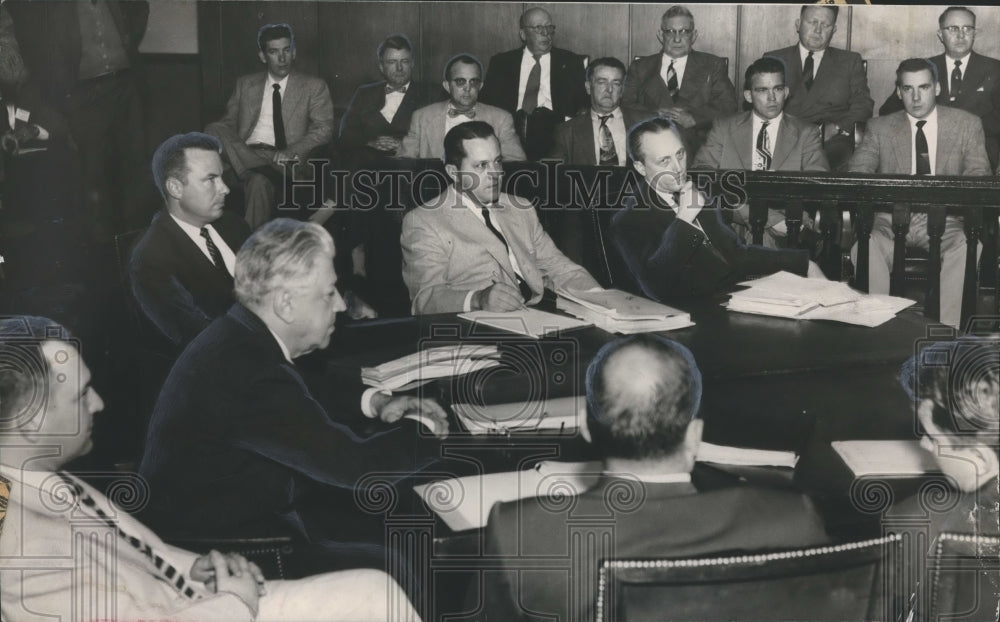 1955, Attorneys and Jury for Trial of Albert Fuller for Murder - Historic Images