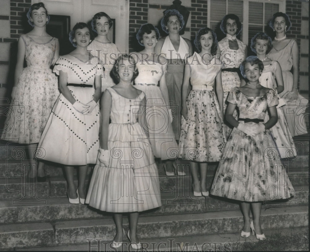 1954, Women in annual Chambers County Maid of Cotton Contest - Historic Images