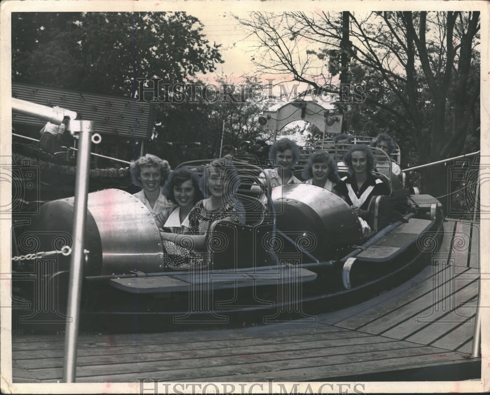 Press Photo Birmingham, Alabama Parks: Fair, Kiddieland Caterpillar Ride - Historic Images