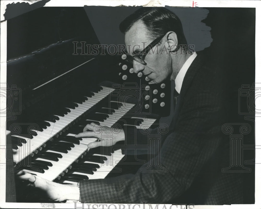 1967, Pianist Dr. Earle Copes performs at McCoy Methodist - abno01554 - Historic Images