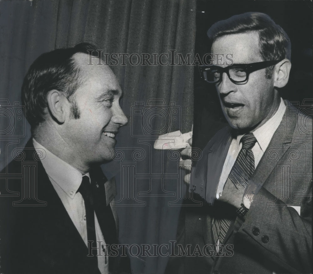 1970, Bob French, Lieutenant Governor Candidate and Bill Mullins - Historic Images