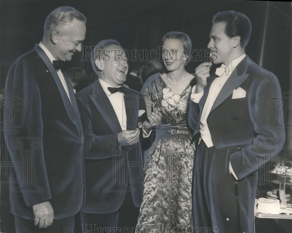 1956, Birmingham Symphony president and Mrs. Roper Dial at party - Historic Images