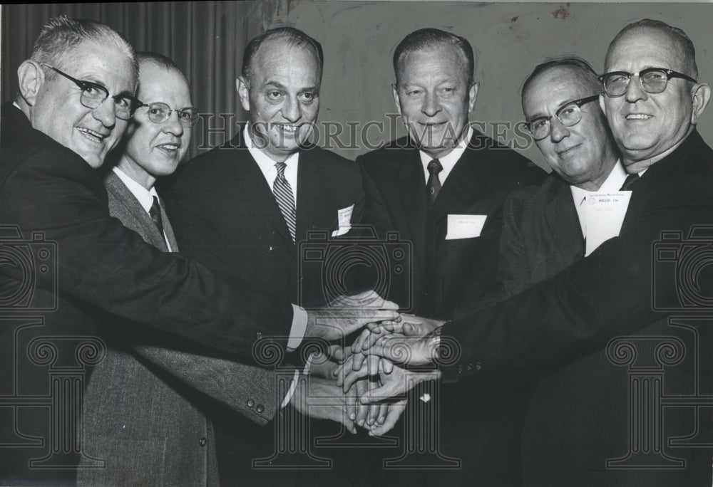 1961, Surgeon General Doctor Ben Carraway, classmates attend reunion - Historic Images