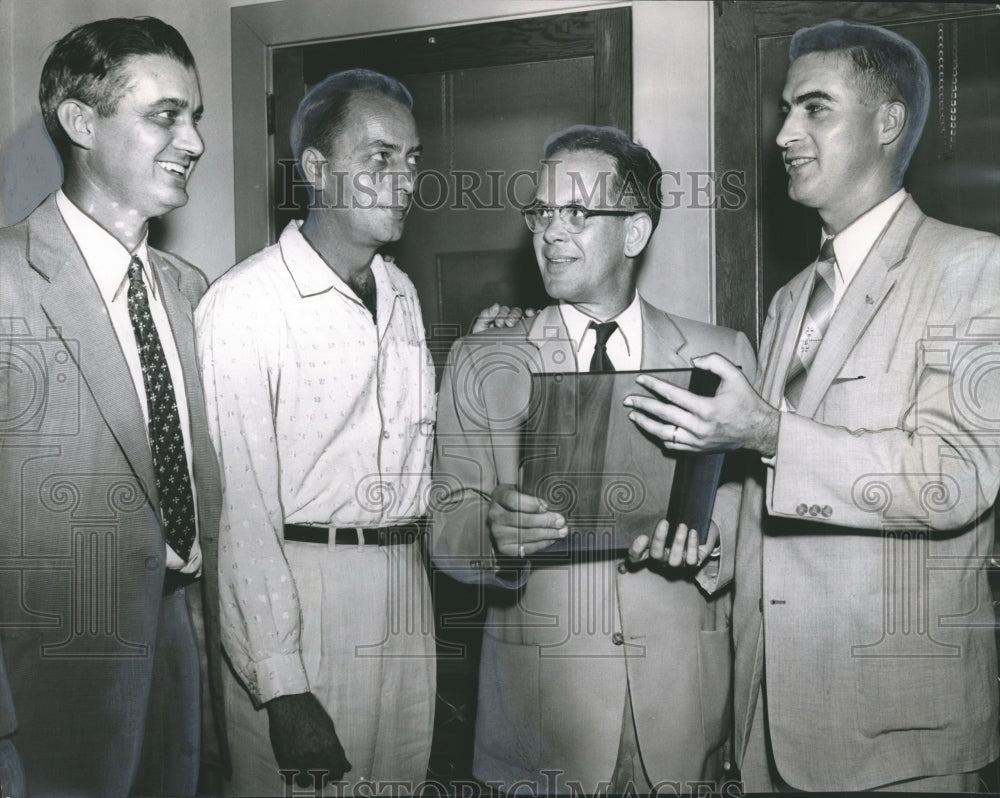 1956, Talladega and Sylacauga Mayors Accept Safety Program Award - Historic Images