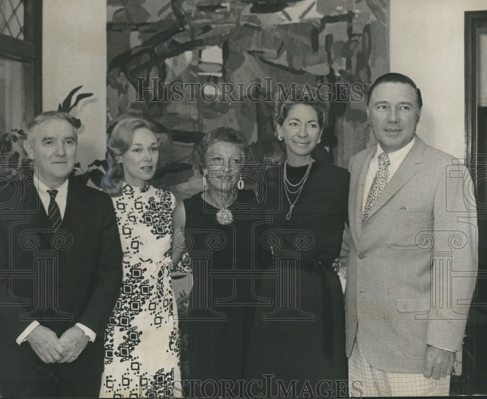 1971 Press Photo Mr & Mrs Claude White, Andre Fiber, Mr & Mrs Charles Webb Jr - Historic Images