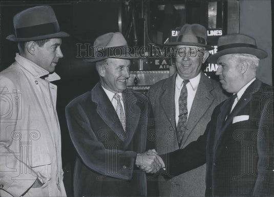 1959, General A.M. Gruenther, Head of Red Cross & others in Alabama - Historic Images