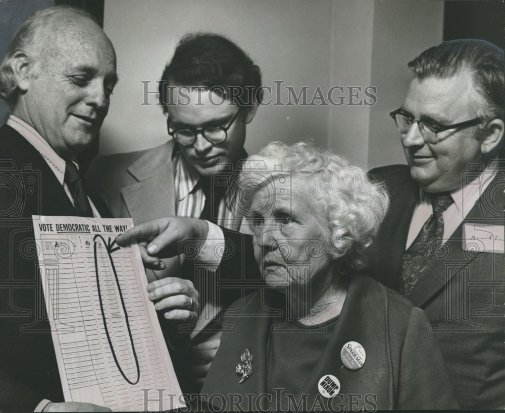 1972, Mrs. S. E. Burnett, Women&#39;s Democrat Club with Others at Event - Historic Images