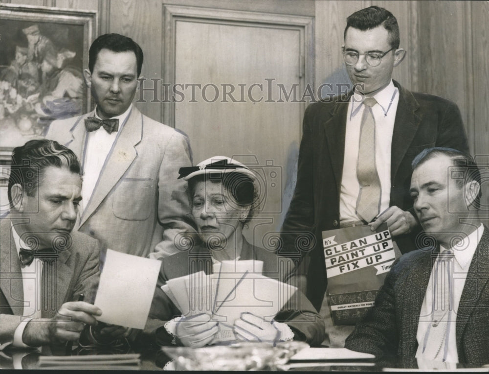 1955 Press Photo Beautify Birmingham committee members meet - abno02136 - Historic Images