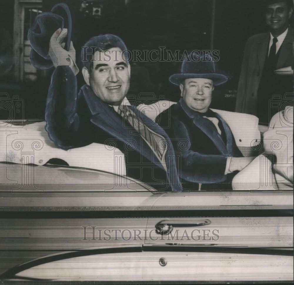 1955 Governor James E. Folsom and Guy Hardwick in Inaugural Parade - Historic Images