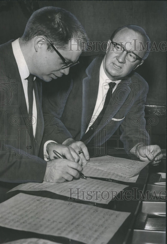 1958, Musicians Plan Beaux Arts Ball - abno02277 - Historic Images