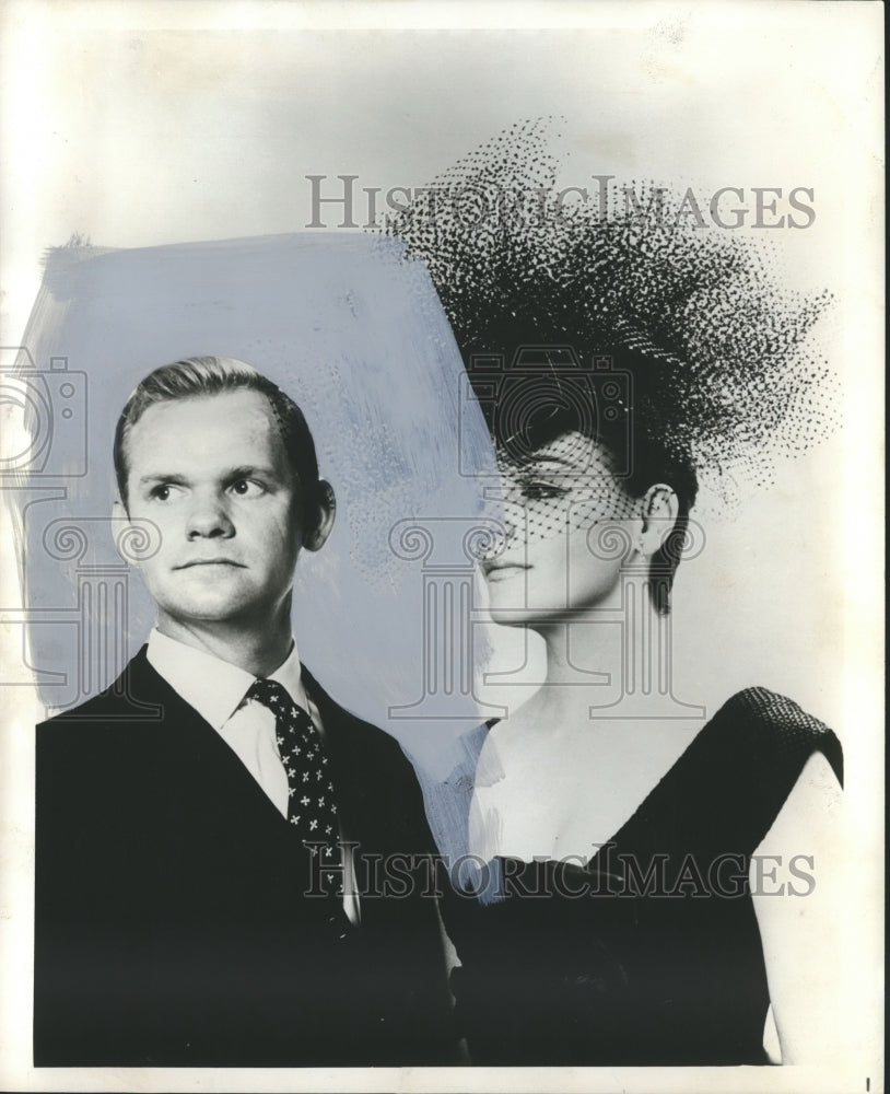 1964, Designer Archie Eason with woman. - abno02371 - Historic Images