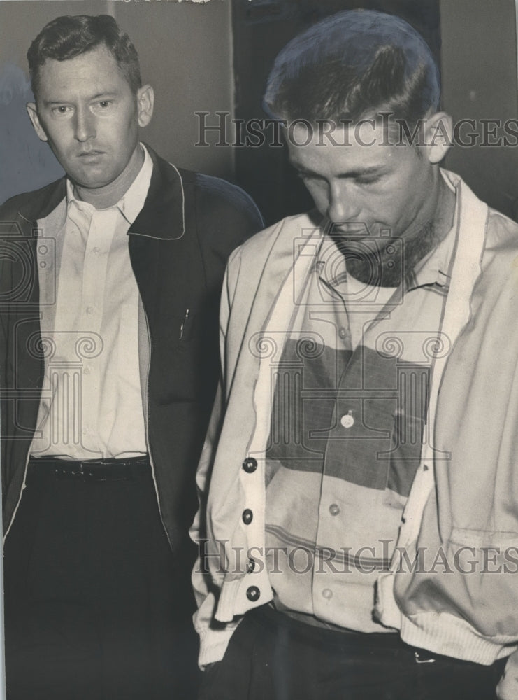 1957 Walter E. Guyton, right, at county jail, Deputy Frank Rogers - Historic Images