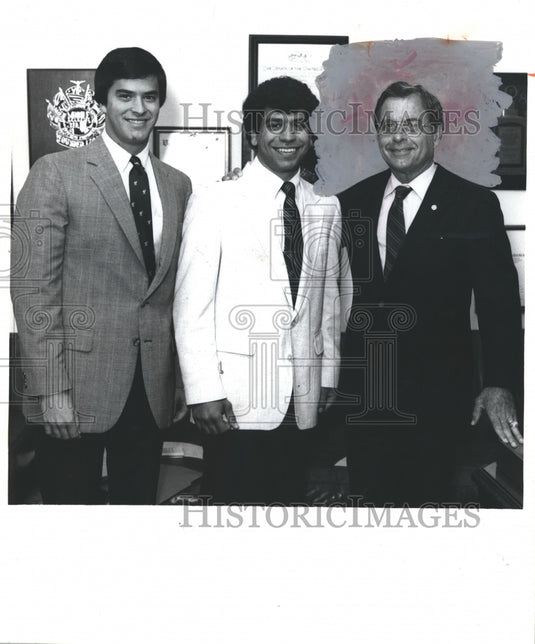 1982, Jeremiah Denton, United States Senator with Summer Interns - Historic Images