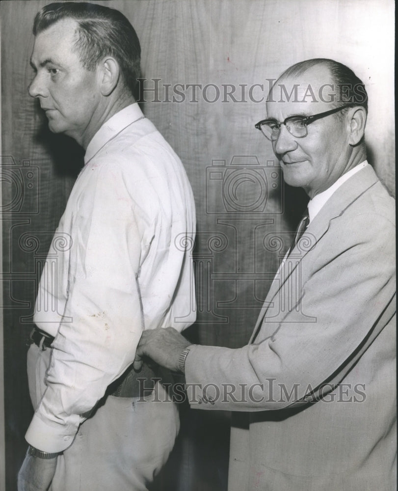 1956, Detectives Lieutenant A. H. Gilchrist and W. A. Dobson - Historic Images