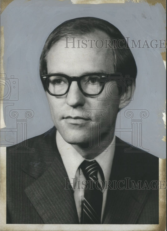 1973, William Larry Hand, Senior Vice President, First National Bank - Historic Images