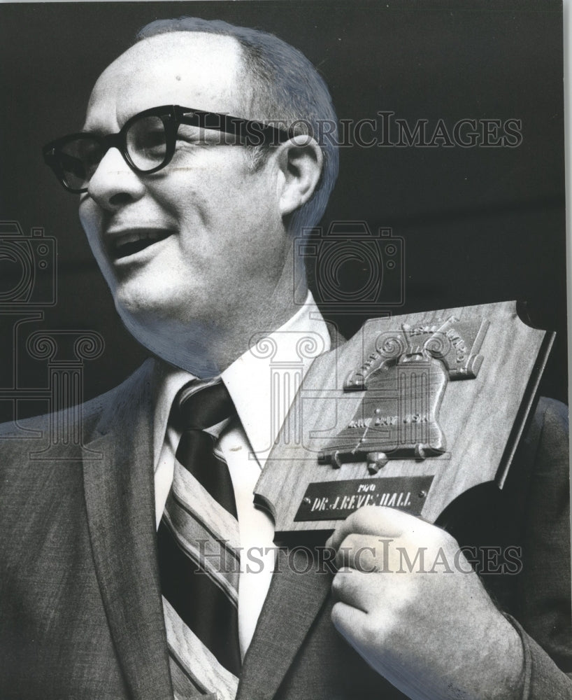 1970 Press Photo Liberty Bell Award Winner Dr. J. Revis Hall - abno02606-Historic Images