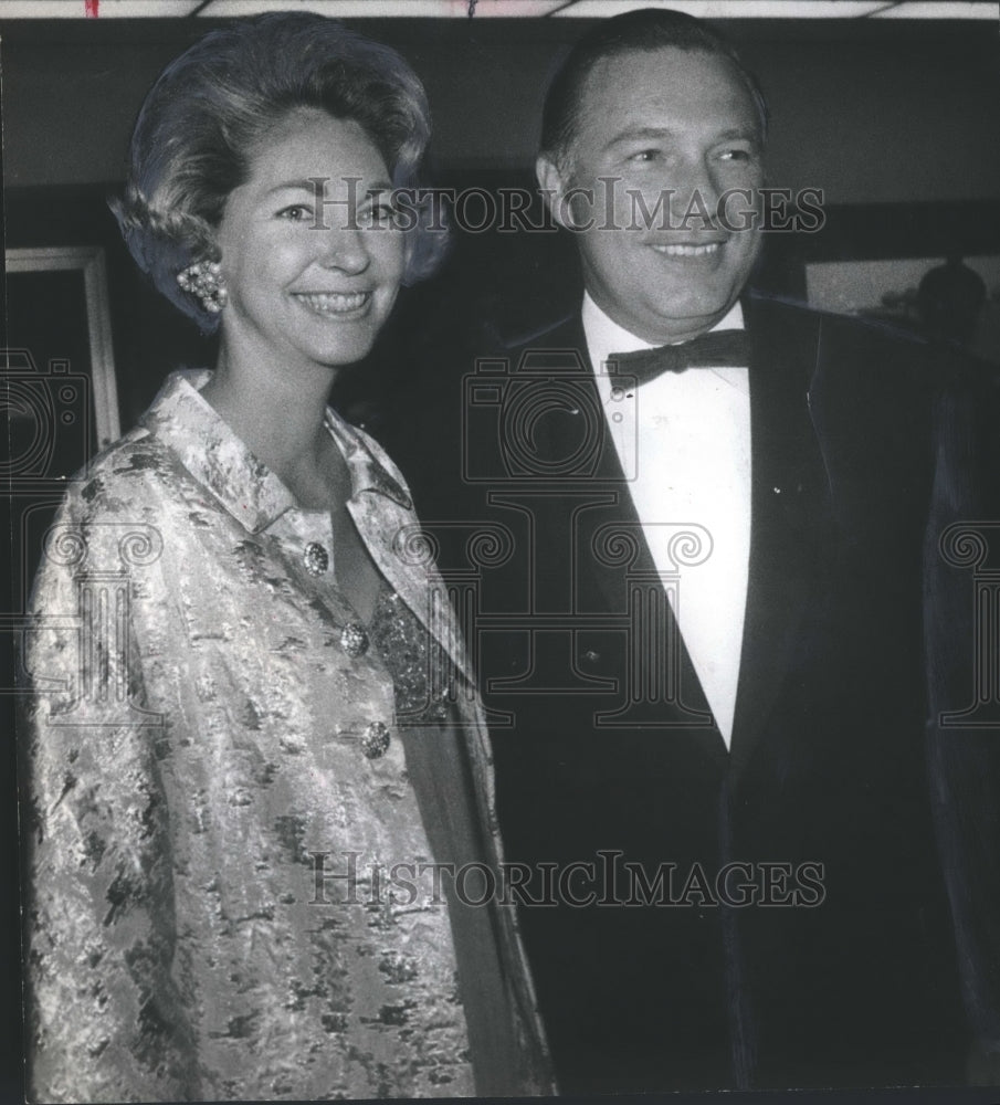 1969, Symphony promoters Mr. and Mrs. Charles Webb at event - Historic Images