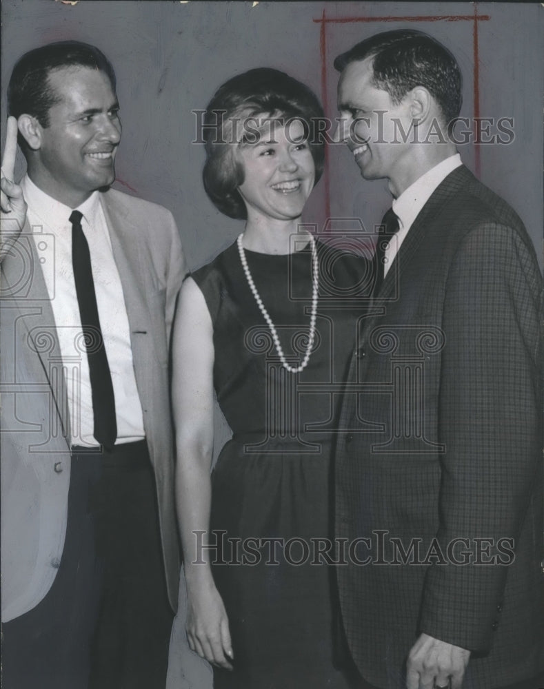 1962 Press Photo Mr. and Mrs. Richard Dominick, Other, Birmingham, Alabama Party - Historic Images