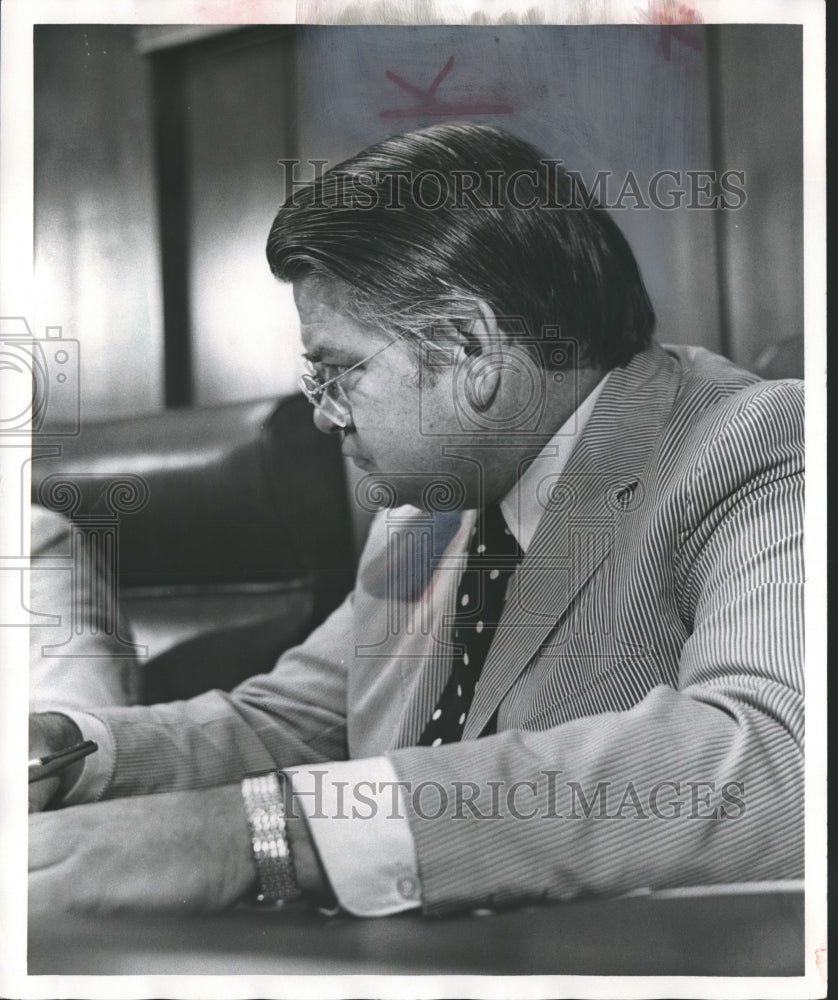 1975 Press Photo Chriss Doss, Jefferson County Commissioner, Alabama - abno02793 - Historic Images