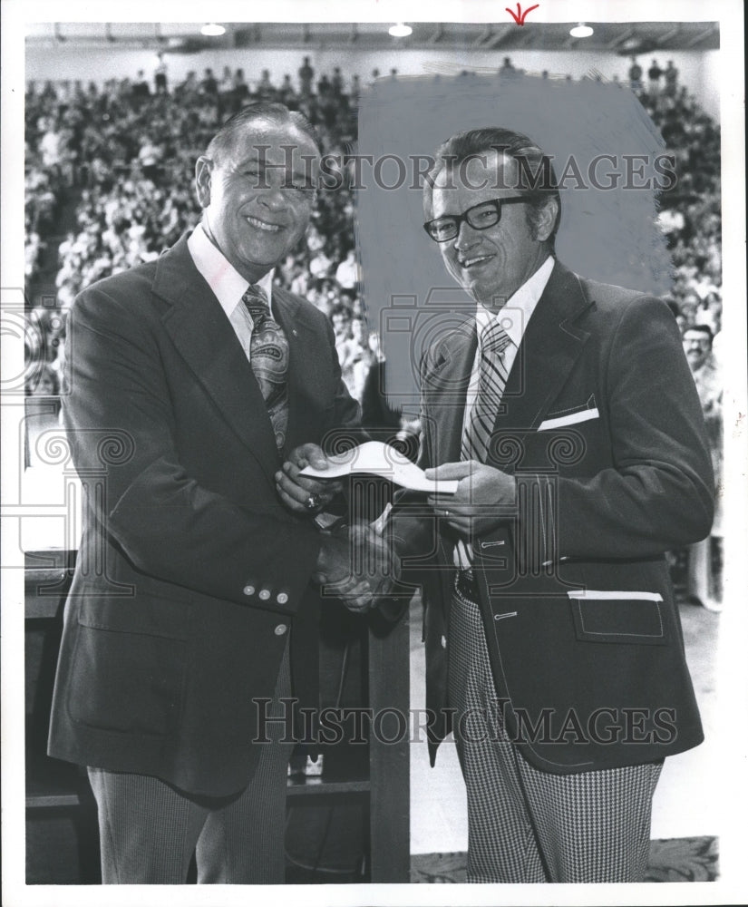 1975, Paul M. Hall receives Excellence in Classroom Teaching award - Historic Images