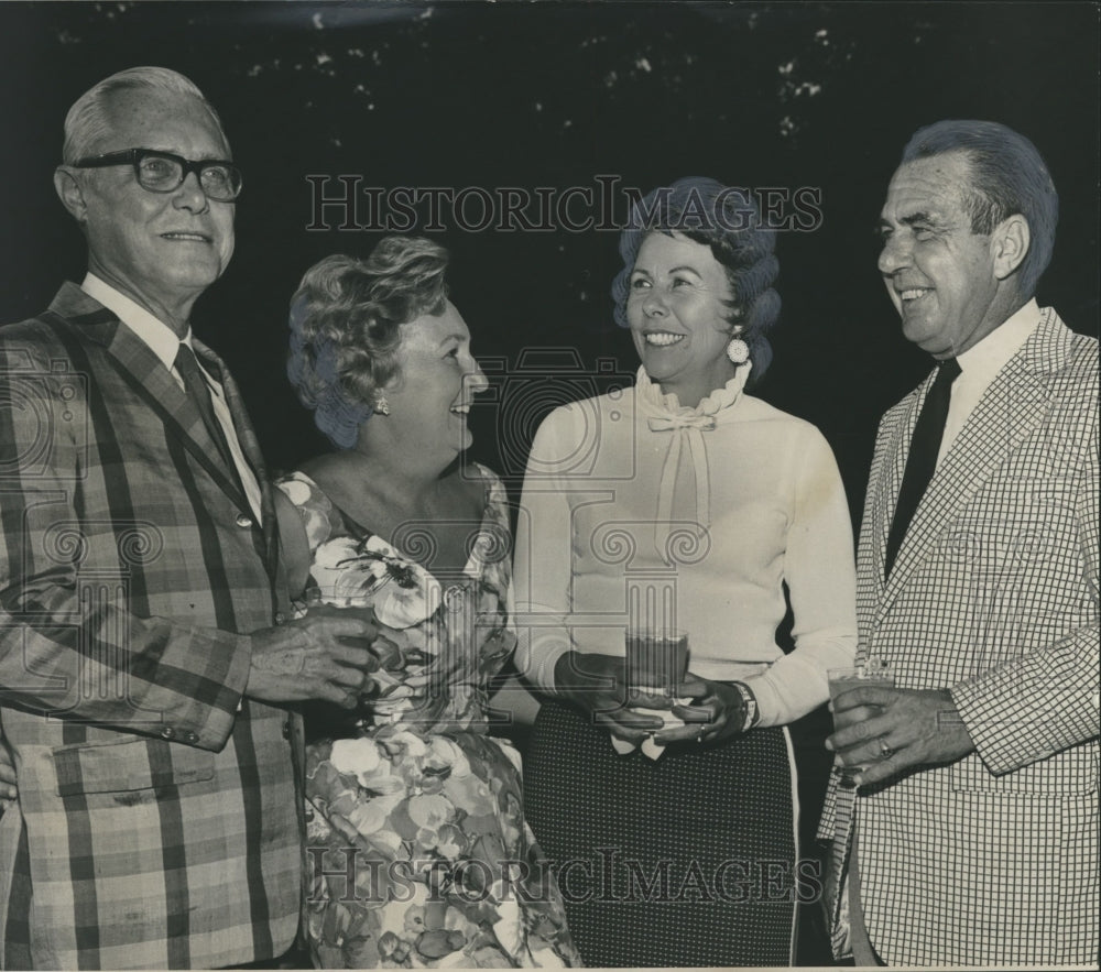 1972 Robert McCullough and Wife, J.O. Verneuille and Wife, at Social - Historic Images
