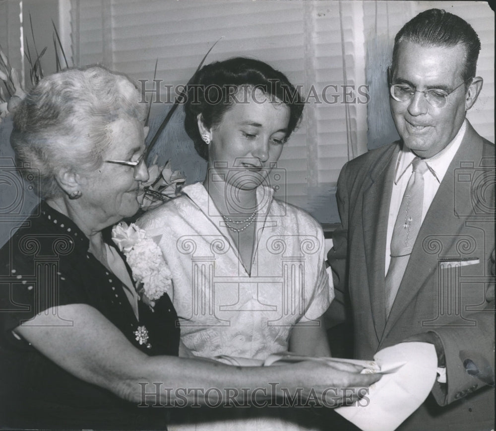 1955, Gate City School - Theo Wright, Betty Lawler, Mrs. J.E. Jones - Historic Images