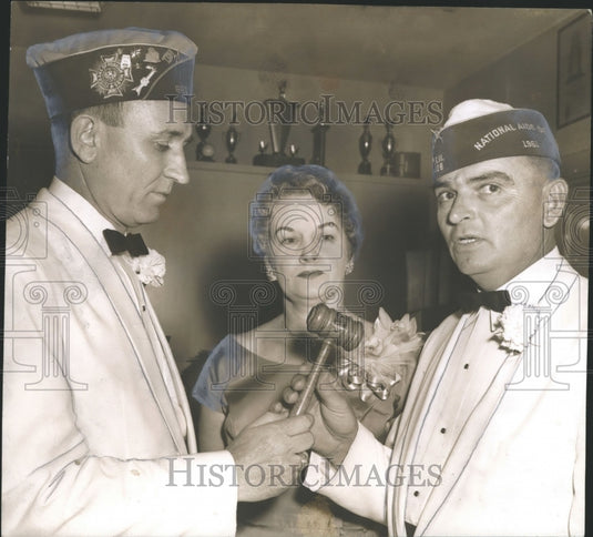 1962, Veterans of Foreign Wars Commander James C. Crouch with Others - Historic Images