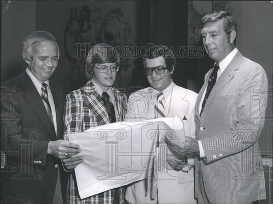 1975 Marvin R. Engel and developers of Century Plaza - Historic Images