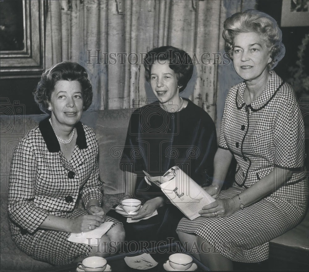 1964, Opera guild members plan annual luncheon meeting, Alabama - Historic Images