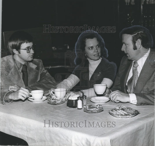 1973 Press Photo Charles Grainger, others, planning action workshop, Alabama - Historic Images