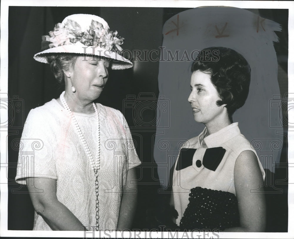 1968, Mrs. Joe D. Bancroft &amp; Guests at Books &amp; Authors luncheon - Historic Images