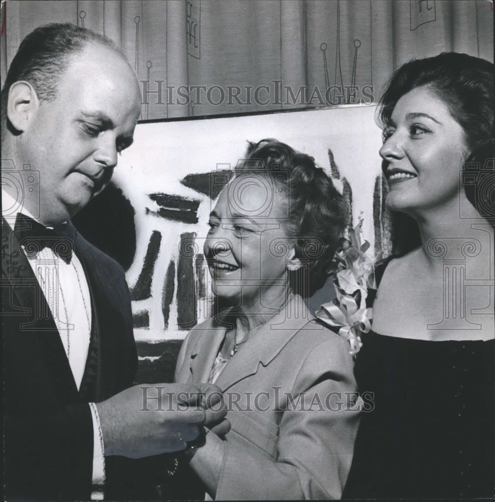 1966, Allyce Walker honored by T. M. McClellan and Virginia Goodson - Historic Images