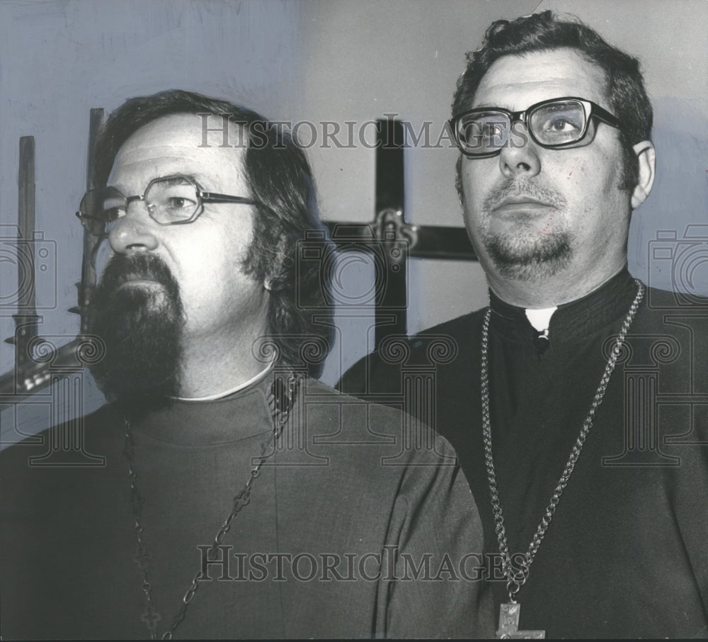 1977, Orthodox priests George Gladky and Pogrebniak, Alabama - Historic Images