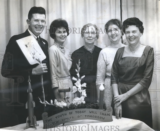 1962 Press Photo Jasper L. Faulkner, others at PTA banquet, Jefferson County - Historic Images